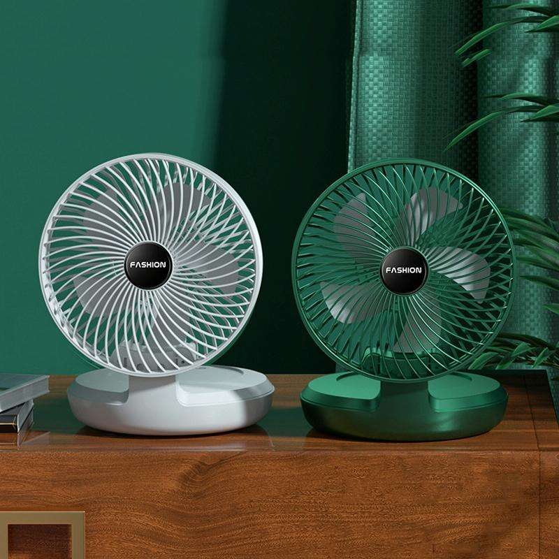 Folding Office Desktop Household Portable Small Fan, Size: 8 inch(White USB Direct Plug)