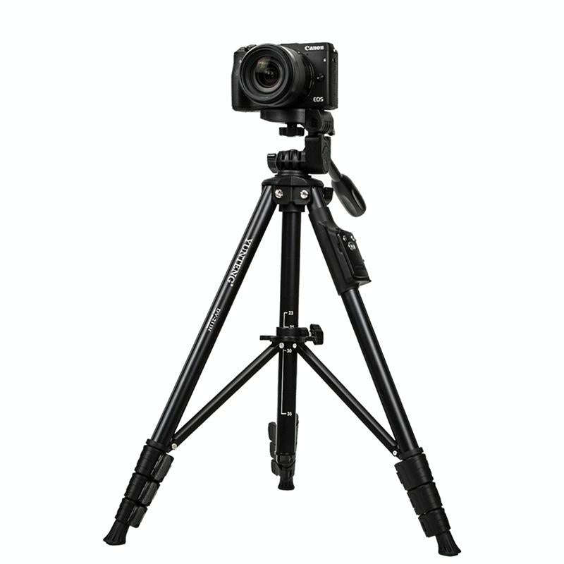 YUNTENG 211N Aluminum Tripod Mount with Bluetooth Remote Control & 3-Way Head & Phone Clamp