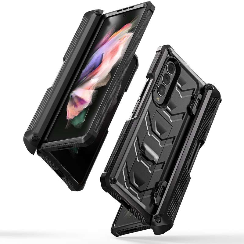 For Samsung Galaxy Z Fold3 5G Armored All-inclusive Shockproof Folding Phone Case(Black)