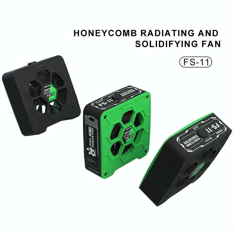 Mijing FS-11 Cooling + UV Curing + Smoke Extraction Honeycomb Radiating Fan(Green)