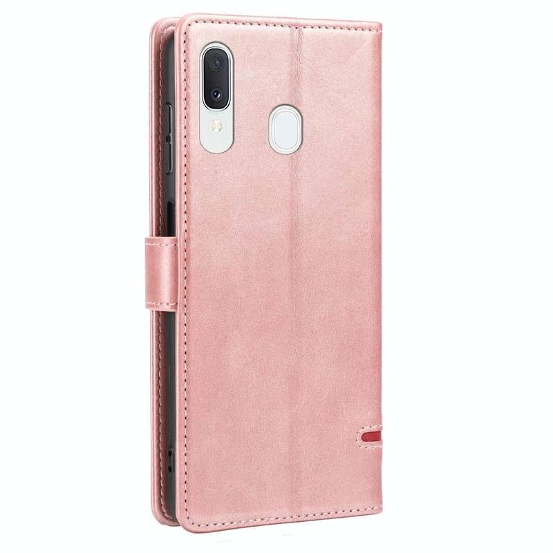 For Samsung Galaxy A20 / A30 Classic Wallet Flip Leather Phone Case(Pink)