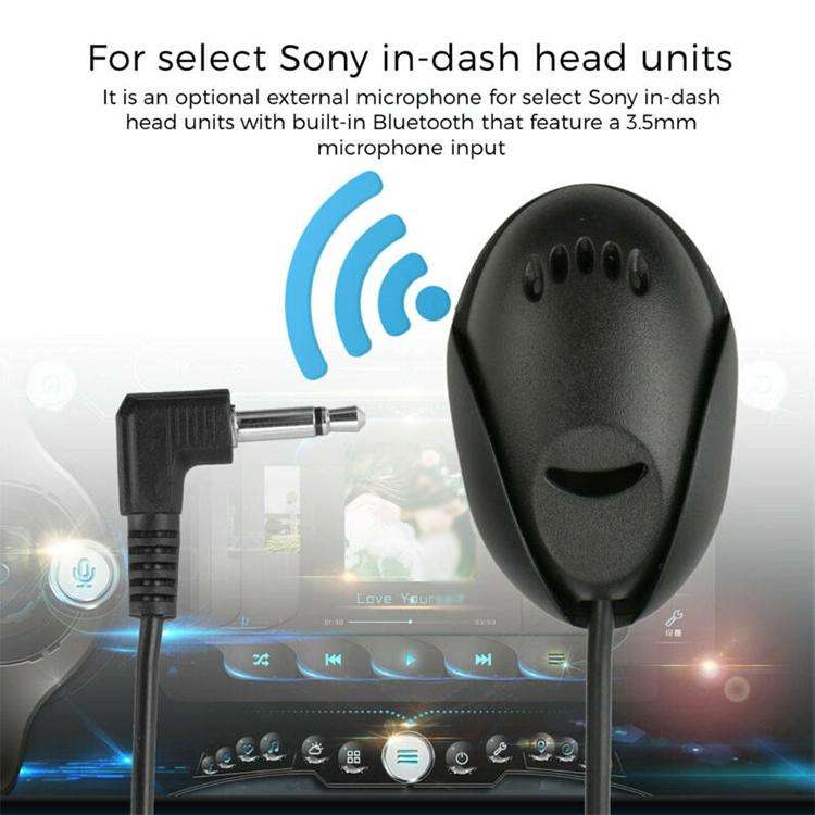 ZJ010MR Mono 3.5mm Angle Head Plug Car Navigation GPS Speaker External Paste Bluetooth Microphone...