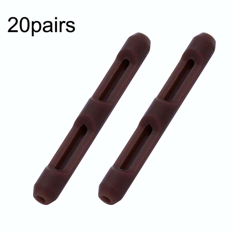 20pairs Silicone Non-Slip Glasses Foot Cover Frame Mirror Leg Decompression Anti-Drop Anti-Allerg...