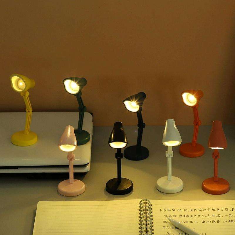LED Foldable Mini Magnetic Desk Lamp with Clip(LD01 Black)