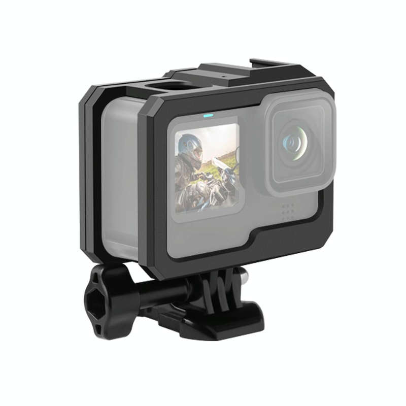 For GoPro HERO10 Black / HERO9 Black ABS Plastic Border Frame Mount Protective Case with Buckle B...