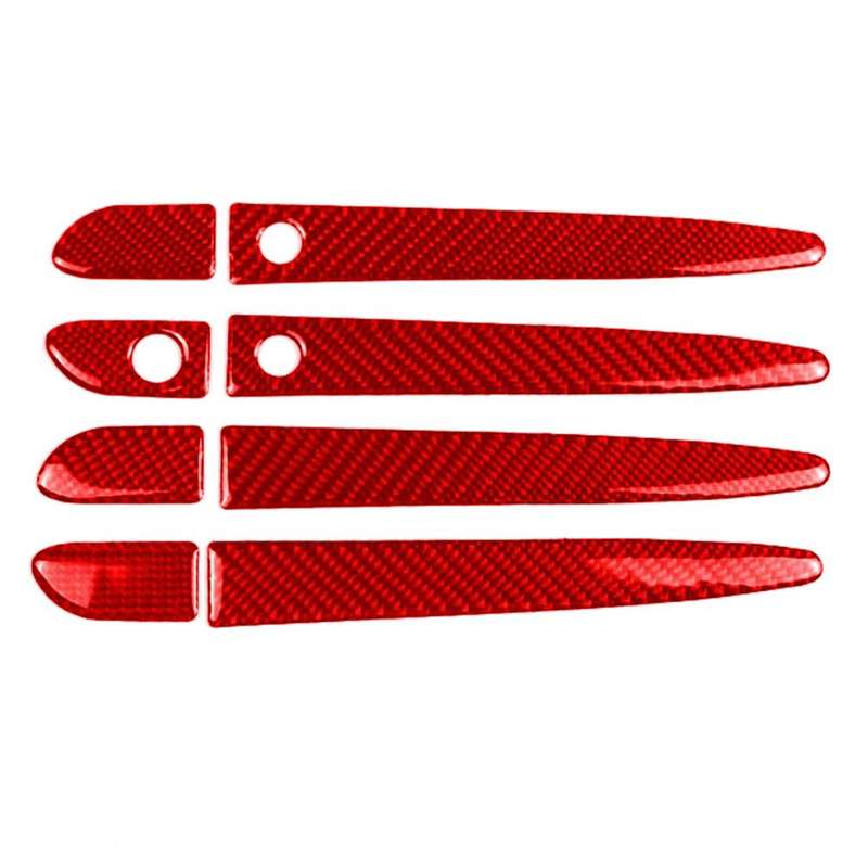 Car Carbon Fiber with Hole Outside Door Handle Decorative Sticker for Mazda CX-5 2017-2018, Right...
