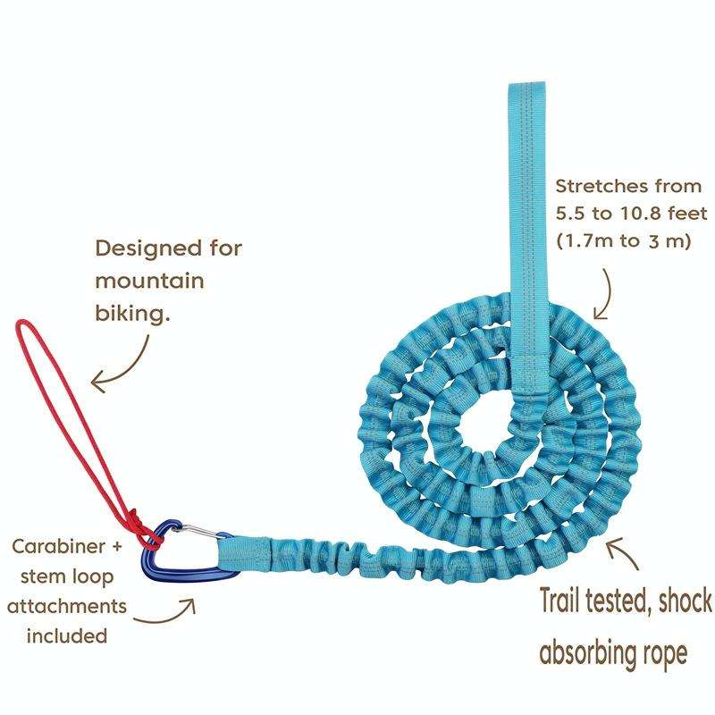 ZXCQYS-L Bicycle Tow Rope Mountain Bike Parent-Child Pull Rope Portable Tow Rope(Red)