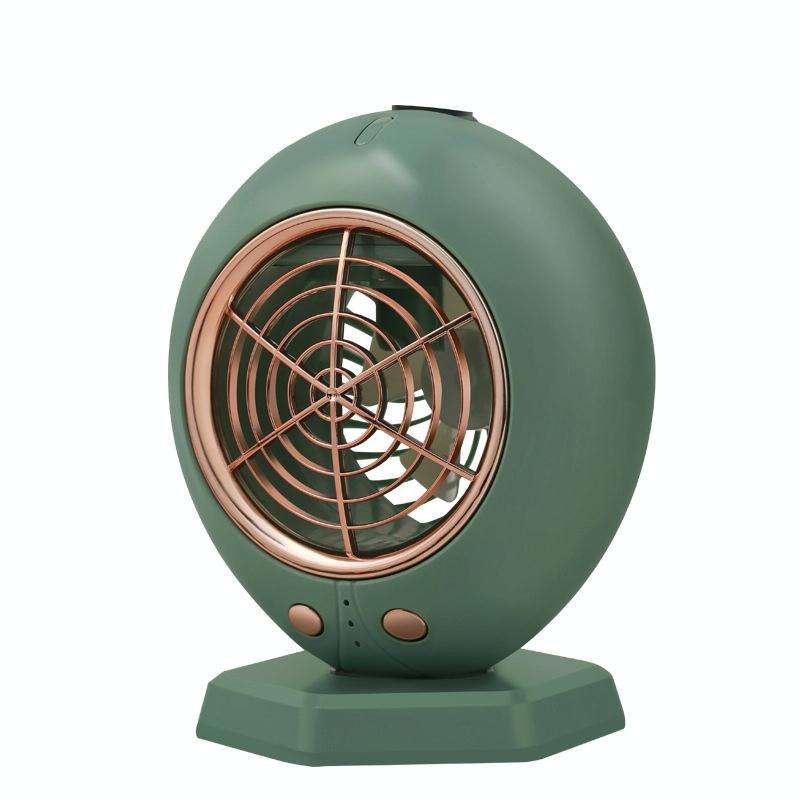 Home Office Portable Desktop Spray Fan Air Cooler, Spec: Plug-in Model(Green)
