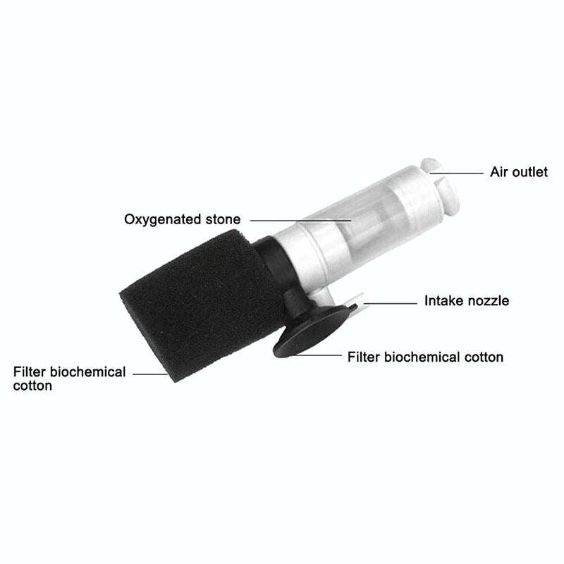 MB-201 Small Fish Tank Aquarium Mini Pneumatic Filter Oxygenator