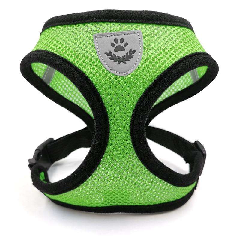Pet Chest Strap Small Medium Dog Cat Breathable Dog Walking Vest, Size: L Chest Back(Green)