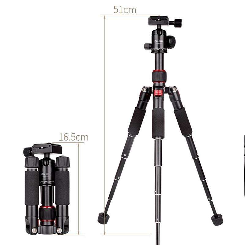Xiletu FM5S-MINI 5-Section Folding Legs Mini Desktop Tripod Mount(Titanium)
