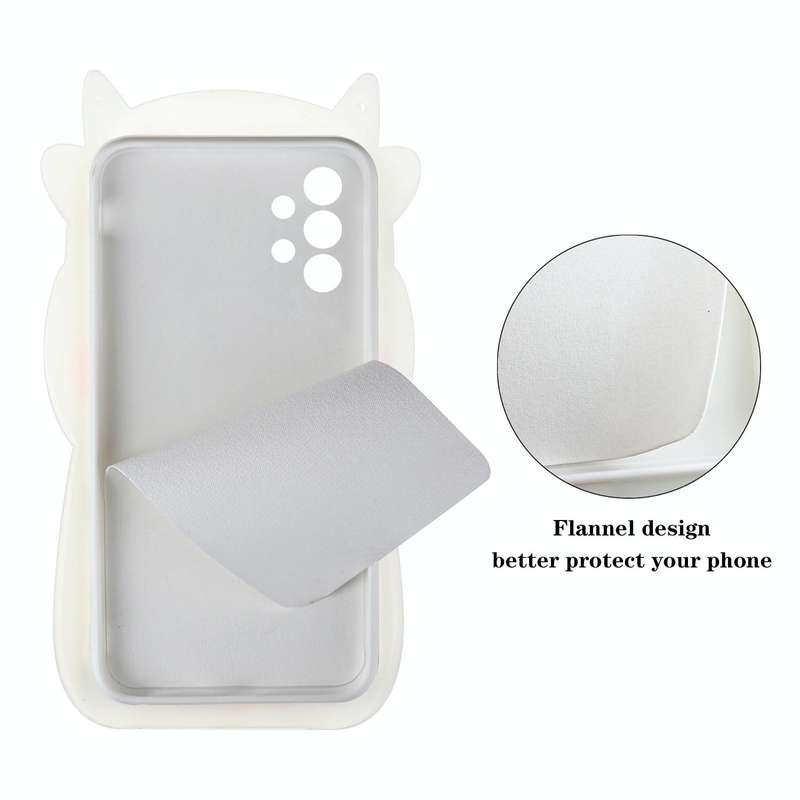 For Samsung Galaxy A53 5G Crossbody Cartoon Silicone Phone Case(Cow)