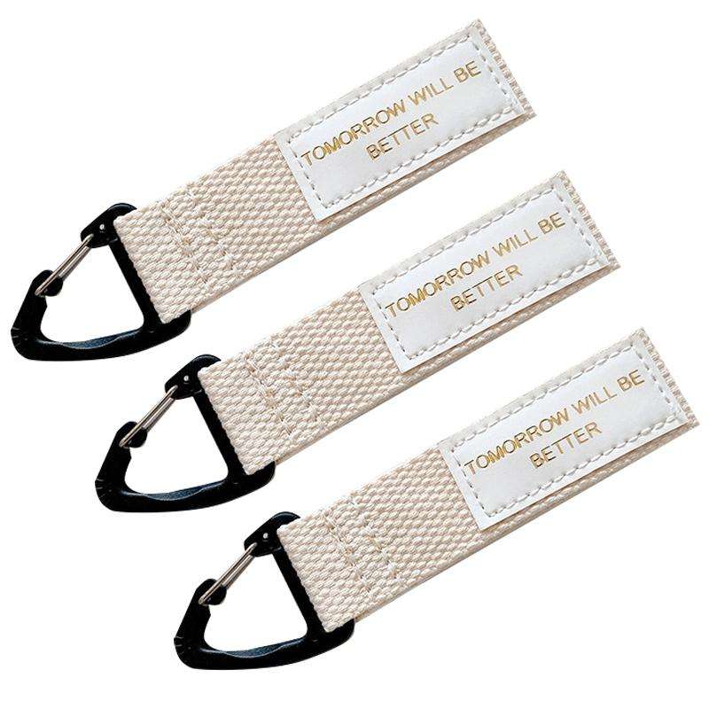 3PCS Mobile Phone Case Wrist Strap Lanyard School Bag Pendant Decoration(White)