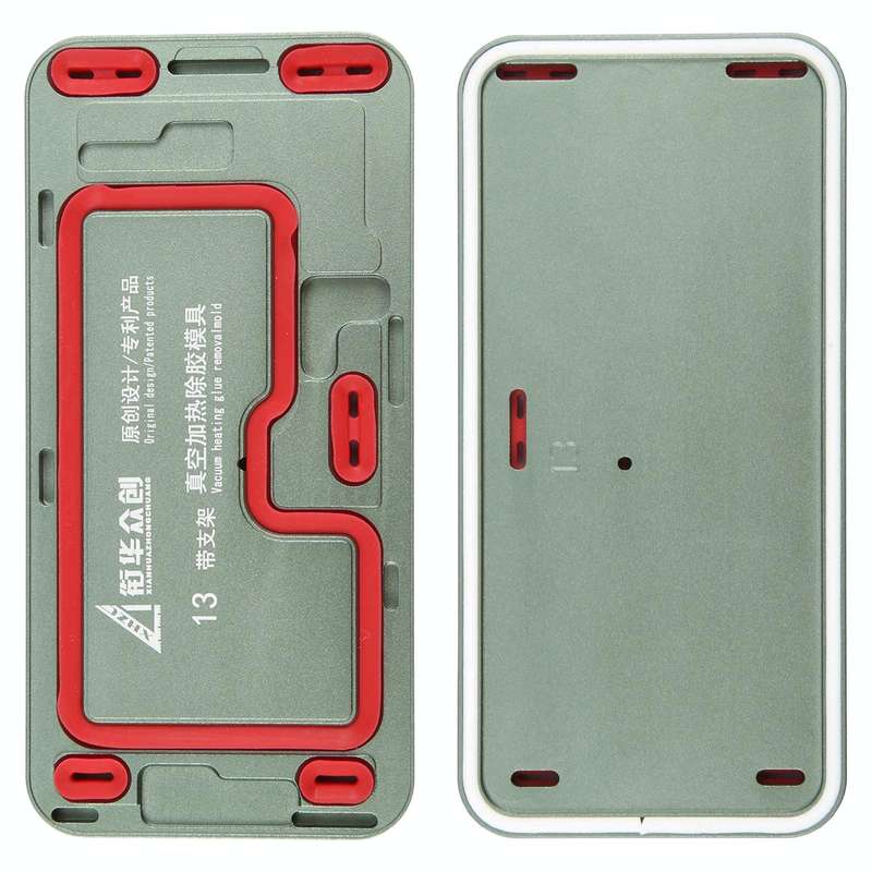 For iPhone 13 LCD Screen Frame Vacuum Heating Glue Removal Mold with Holder