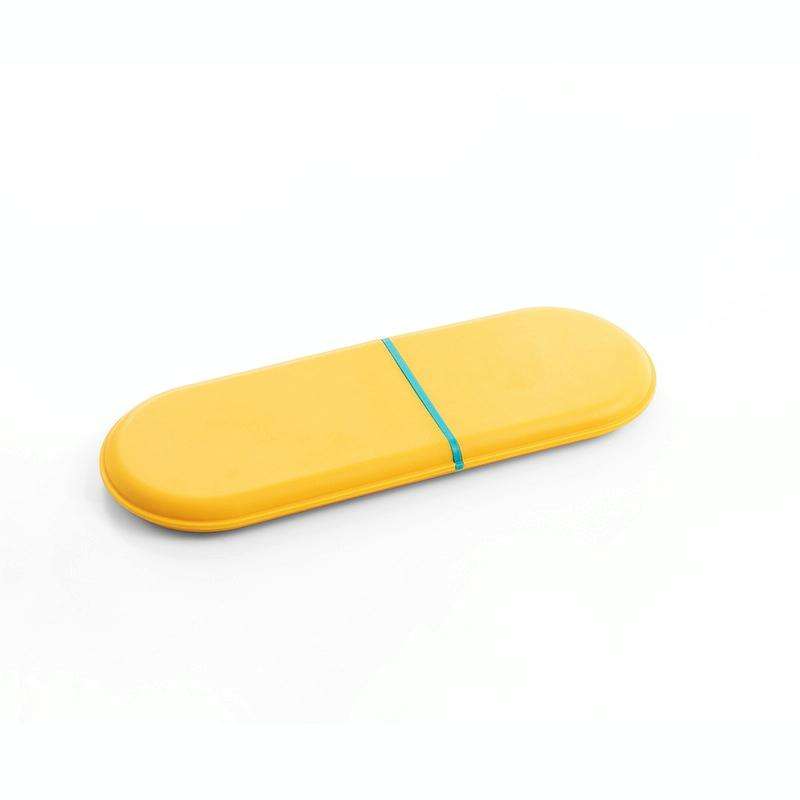 Household Battery Storage Box Data Cable Charger Storage Organizer Box, Color: Yellow Single Layer