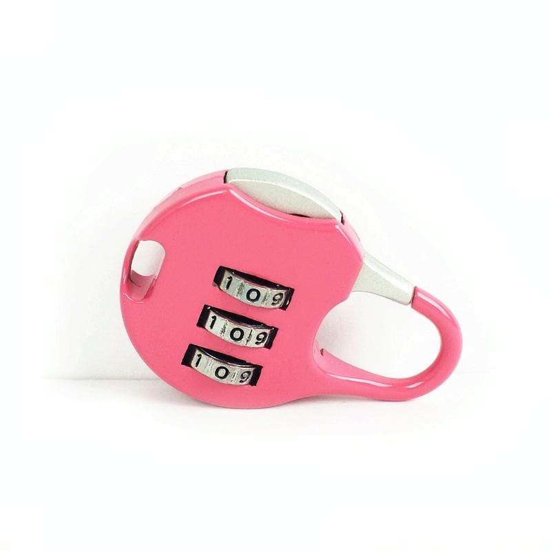 2 PCS Mini Password Small Padlock Luggage Lock Digital Password Lock(Pink)
