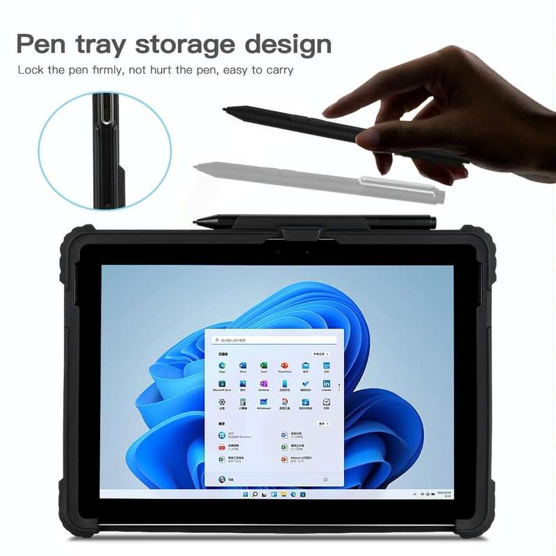 For MicroSoft Surface Go 1 / 2 / 3 Acrylic Transparent Hand Strap Laptop Case