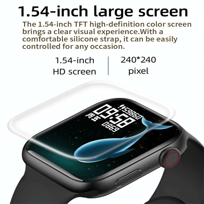 T500 Plus 1.44 inch Color Screen Smart Watch,Support Heart Rate Monitoring/Blood Pressure Monitor...