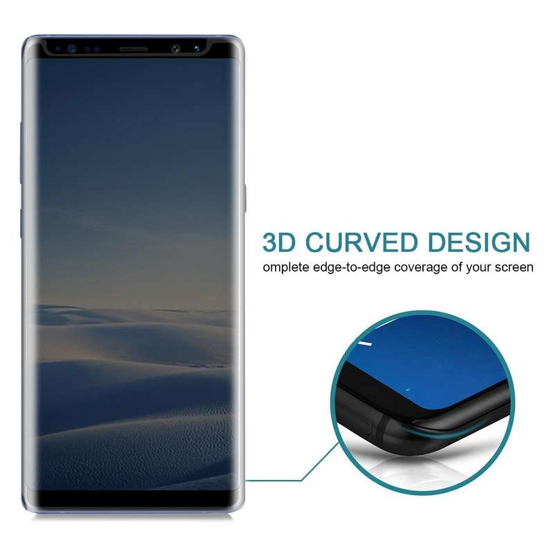 For Galaxy Note 8 0.26mm 9H Surface Hardness 3D Curved Privacy Anti-glare Non-full Screen Tempere...