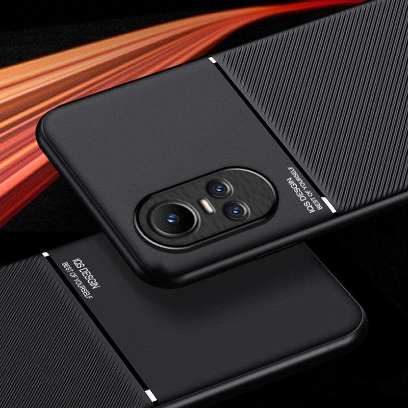 For OPPO Reno10/Reno10 Pro Global Classic Tilt Strip Grain Magnetic Shockproof PC + TPU Phone Cas...