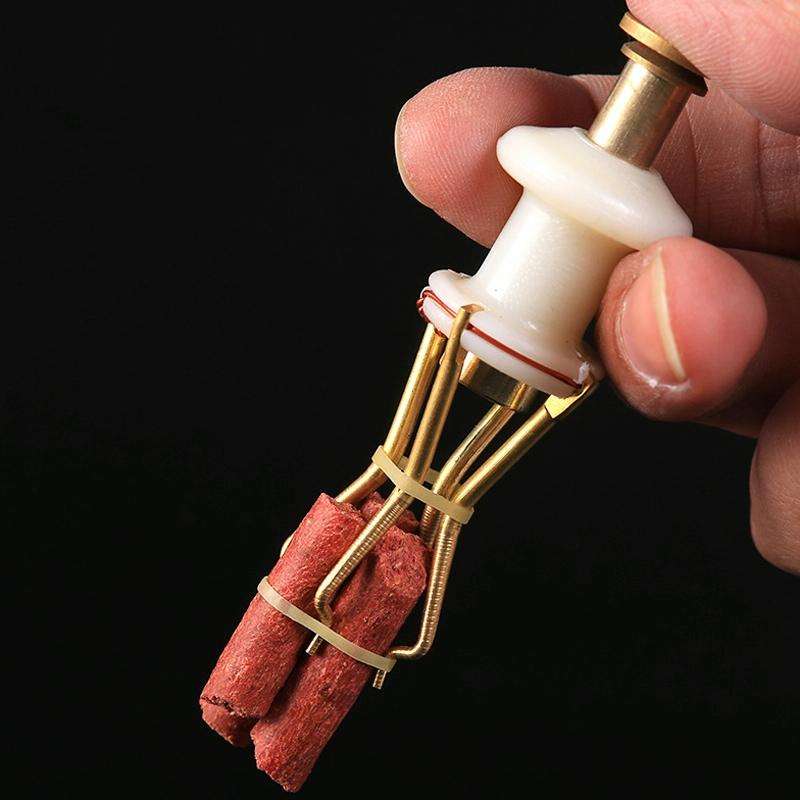 2 PCS KLJ01 Fishing Large Red Worm Clip Rubber Band Ring Particle Bait Clip(Clip)