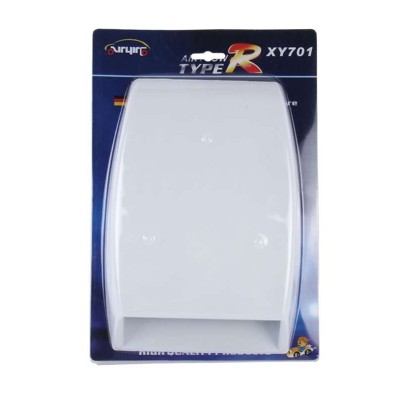 Car Turbo Style Air Intake Bonnet Scoop for Car Decoration(White)