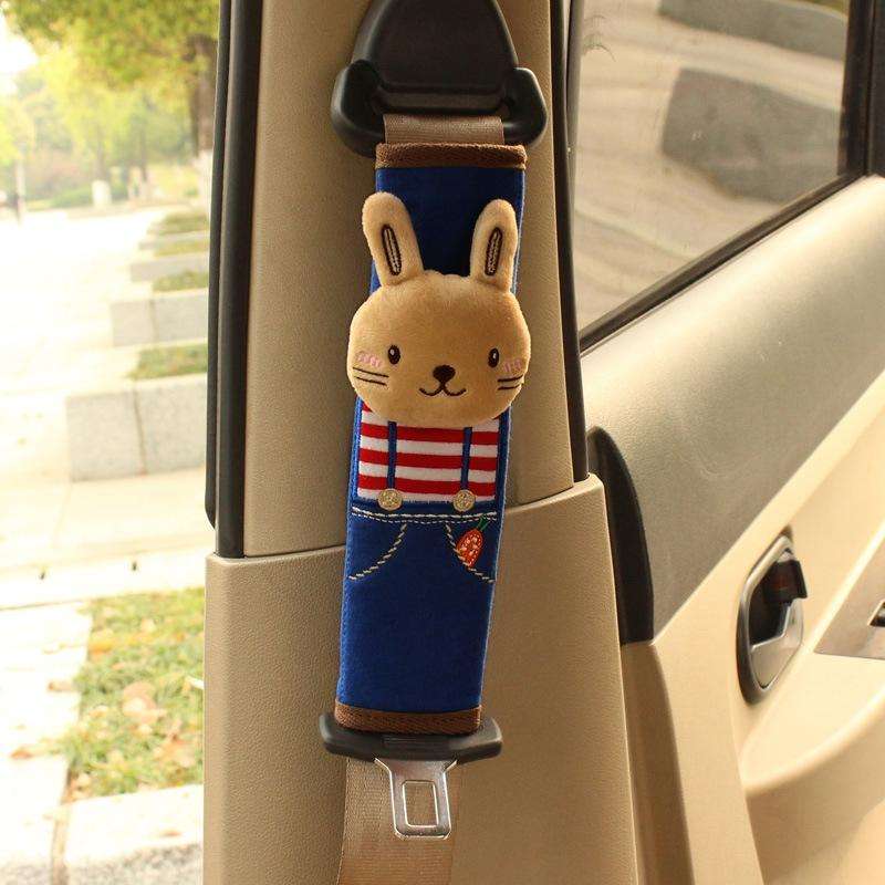 H002 Children Car Seat Belt Cartoon Cover(Rabbit)