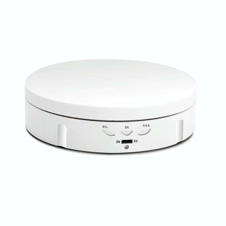 14.6cm Remote USB Electric Rotating Turntable Display Stand, Load: 10kg(White)