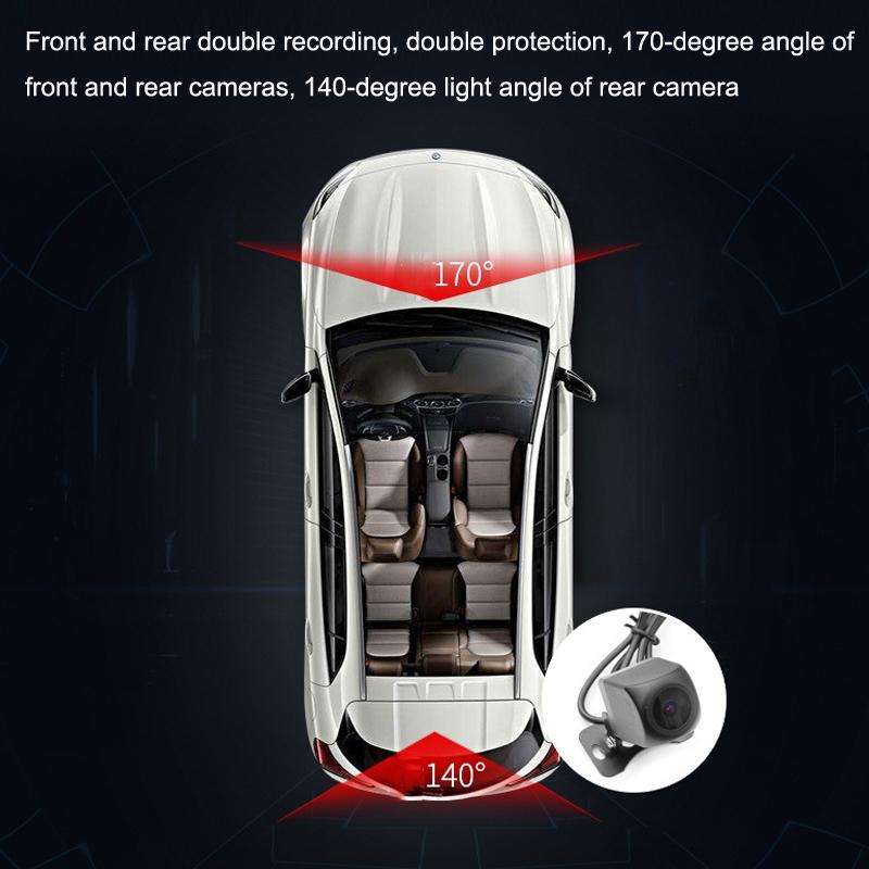 R860 Screen WIFI 1080p Hidden Driving Recorder Double Records(Black)