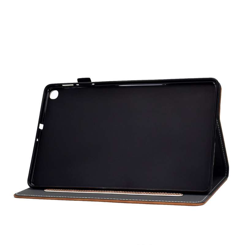 For Samsung Galaxy Tab A7 Lite T220 Cowhide Texture Horizontal Flip Leather Case with Holder & Ca...