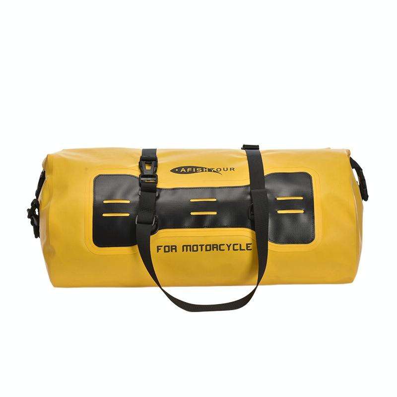 AFISHTOUR FM2031 40L Waterproof Travel Luggage Bag Large Capacity Motorcycle Rear Seat Bag(Yellow)