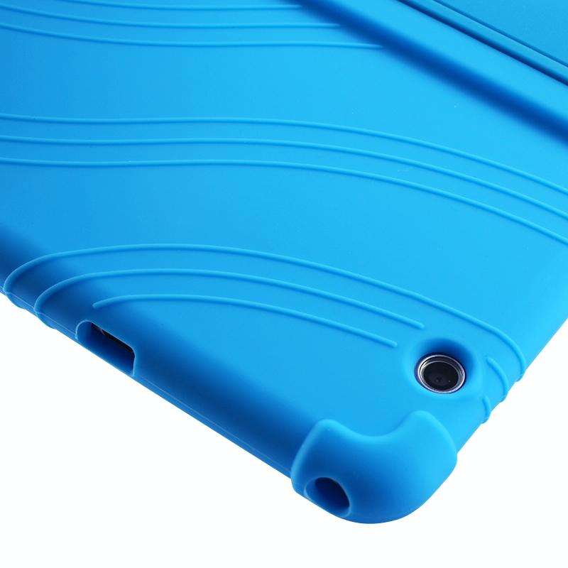 For Huawei MediaPad T5 Tablet PC Silicone Protective Case with Invisible Bracket(Black)