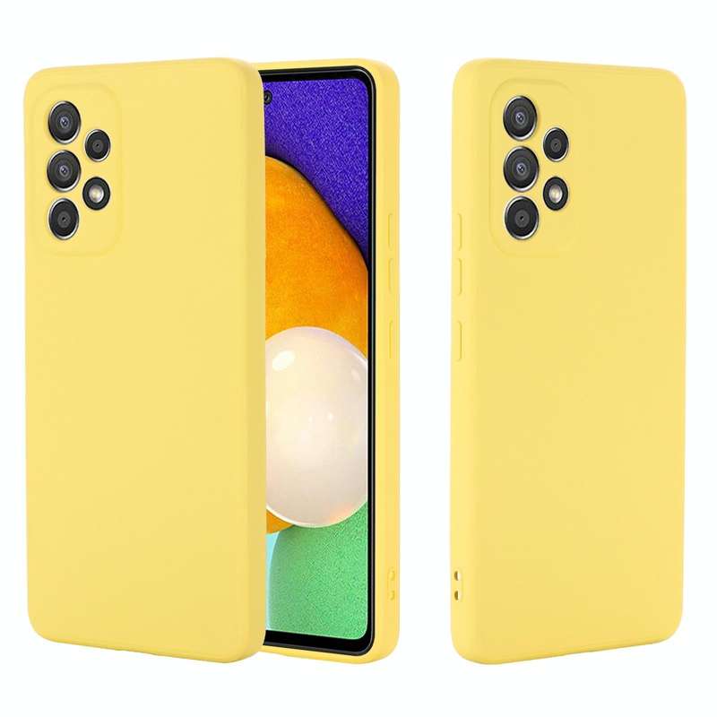 For Samsung Galaxy A33 5G Color Liquid Silicone Phone Case(Yellow)