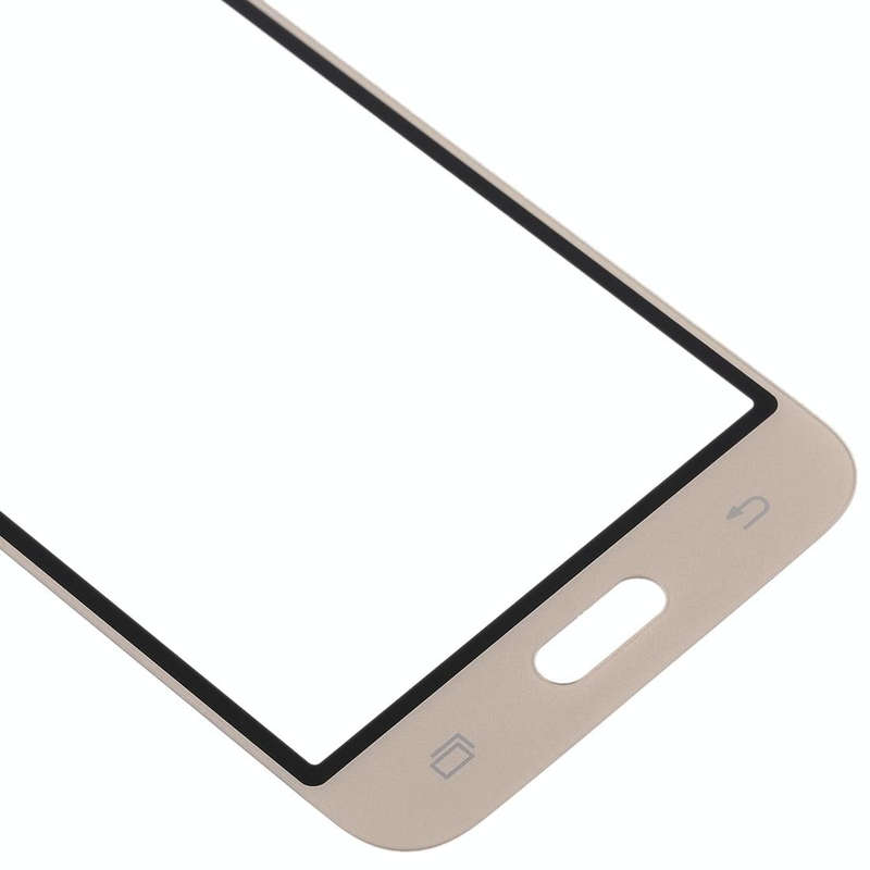 For Samsung Galaxy J1 (2016) / J120 10pcs Front Screen Outer Glass Lens (Gold)