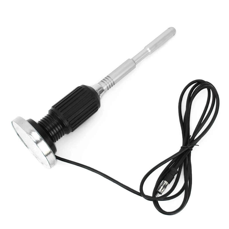PS-5506 Universal Car Magnetic Roof Mount Base Radio AM/FM Aerial Amplified Antenna(Silver)
