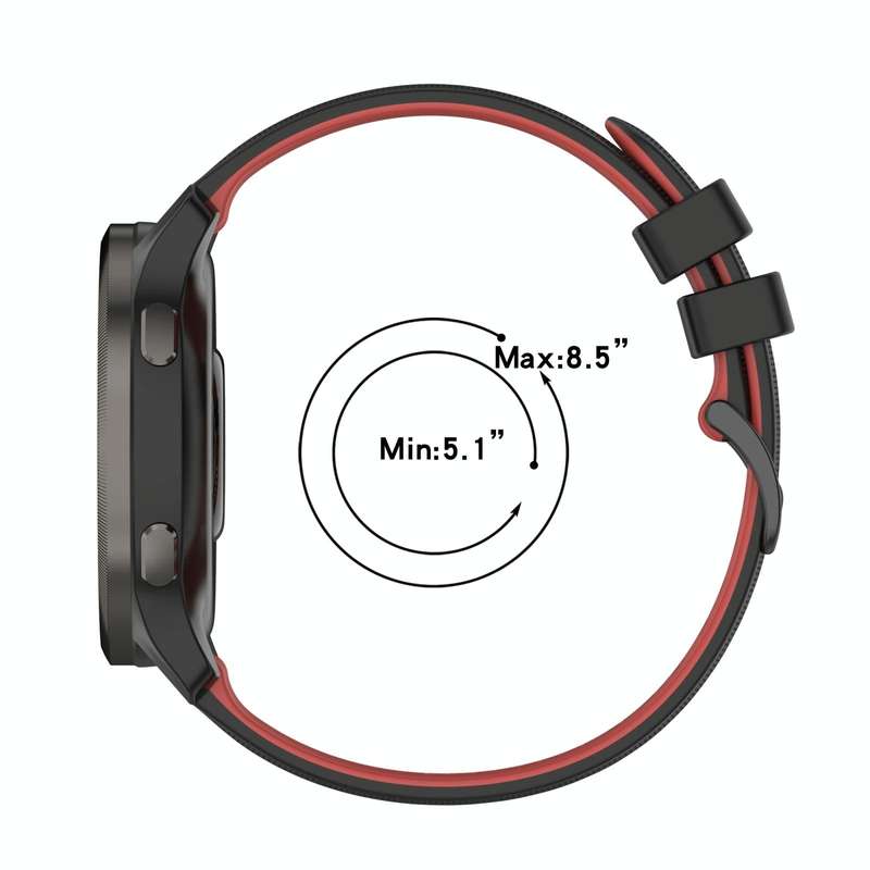 For Garmin Forerunner 245 Music 20mm Checkered Two-Color Silicone Watch Band(White+Black)