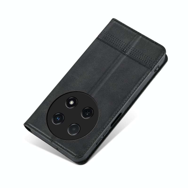 For Huawei Enjoy 70 Pro/nova 12i AZNS Magnetic Calf Texture Flip Leather Phone Case(Black)