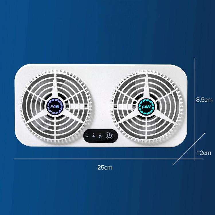 USB Interface Car Cooling Device Car Exhaust Air Circulation Exhaust Fan Car Changing Fan(White)