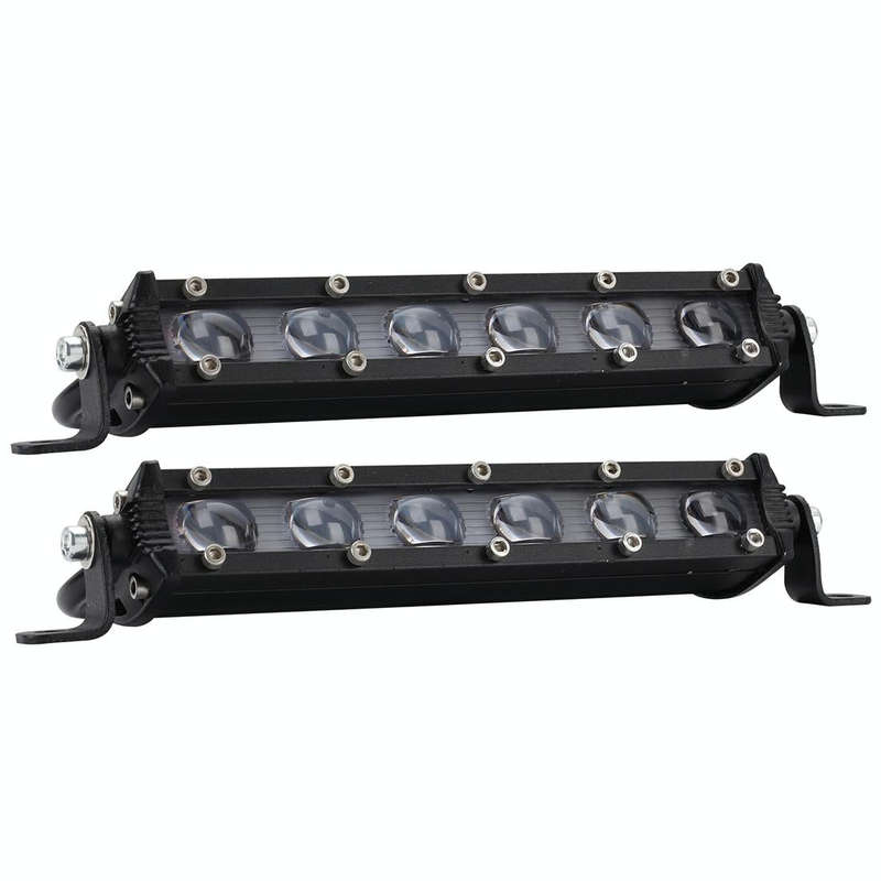 2 PCS 8 inch 18W 6000K IP67 1800ML Car Boat Marine Work Lights Spotlight LED Bulbs, DC 9-30V