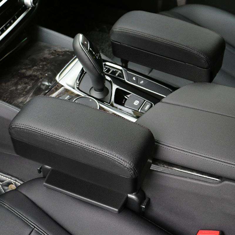 Universal Car Wireless Qi Standard Charger PU Leather Wrapped Armrest Box Cushion Car Armrest Box...
