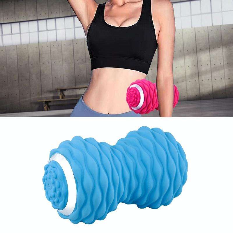 Massage Fitness Electric Silicone Massage Ball Muscle Relaxation Fascia Ball Peanut Shape Yoga Ba...