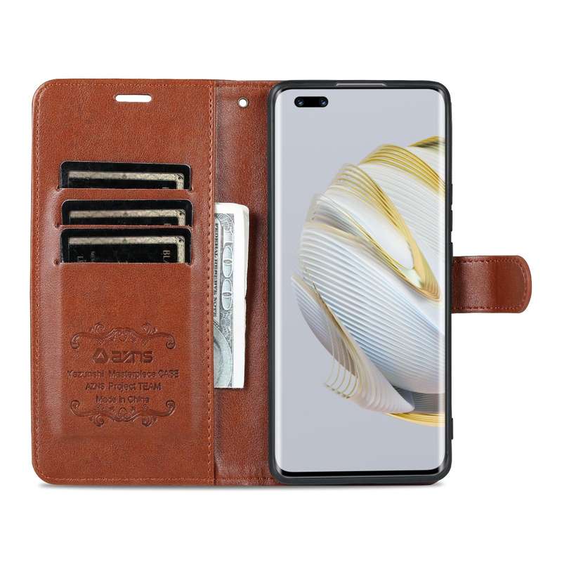 For Huawei nova 10 Pro AZNS Sheepskin Texture Flip Leather Phone Case(Brown)
