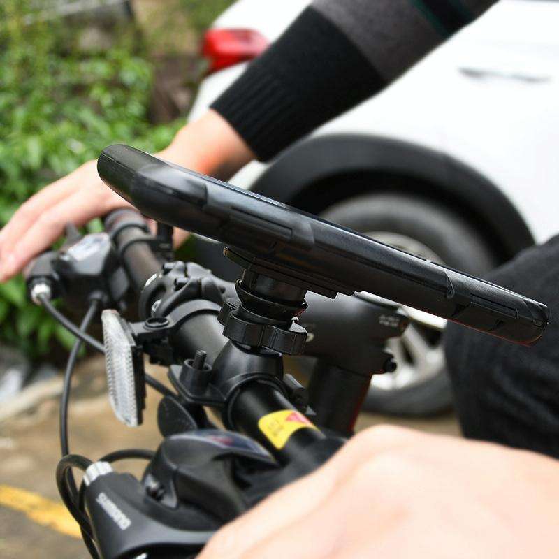 Motorcycle Bicycle Waterproof Mobile Phone Holder, Style: Flat Button (6.5 inch)
