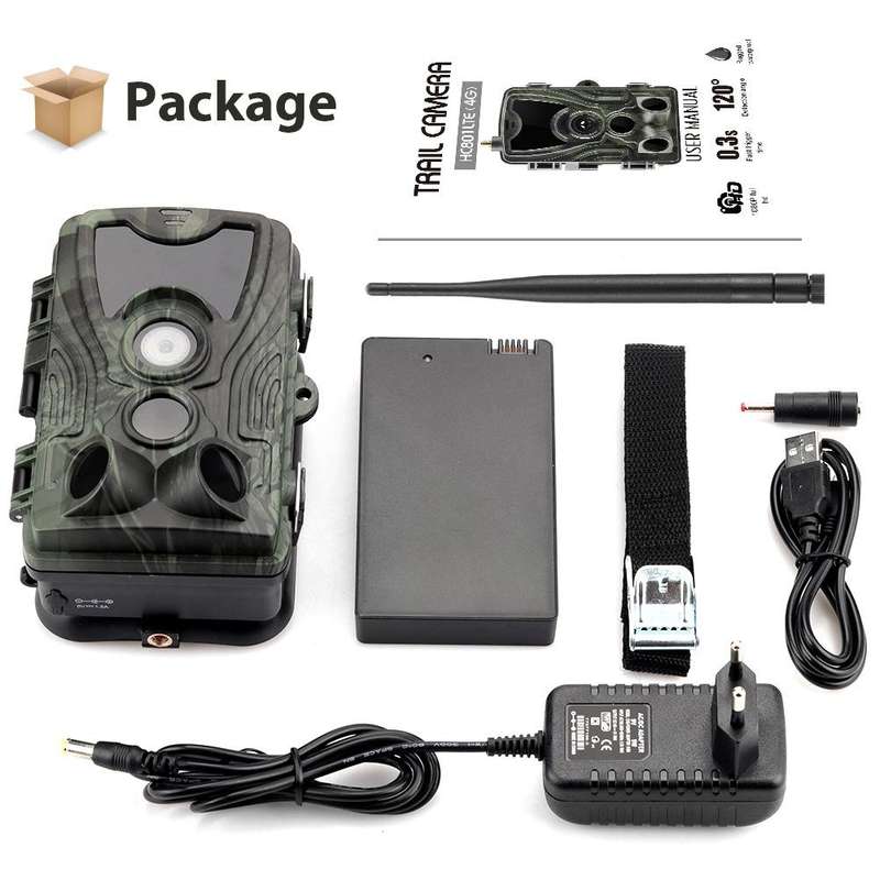 HC-801LTE-Li 4G Outdoor Tracking Hunting Camera 5000mAh Lithium Battery Version, With EU Plug Ada...