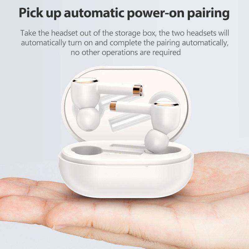 L2 TWS Stereo Bluetooth 5.0 Wireless Earphone with Charging Box, Support Automatic Pairing(Black)