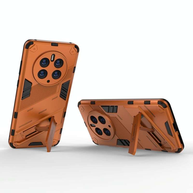 For Huawei Mate 50 Pro Punk Armor 2 in 1 PC + TPU Shockproof Phone Case with Invisible Holder(Ora...