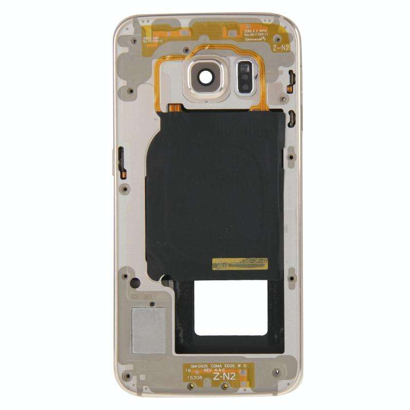 For Galaxy S6 Edge / G925 Full Housing Cover (Front Housing LCD Frame Bezel Plate + Back Plate Ho...