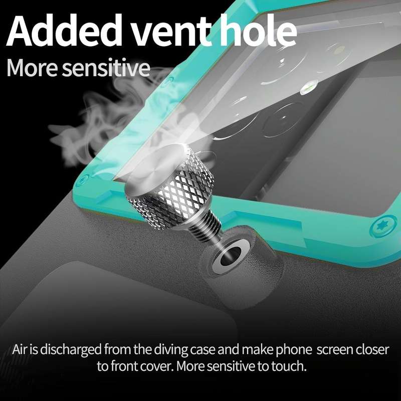 Diving Shell Gen2 Upgrade IP68 Waterproof Phone Case(Black Blue)