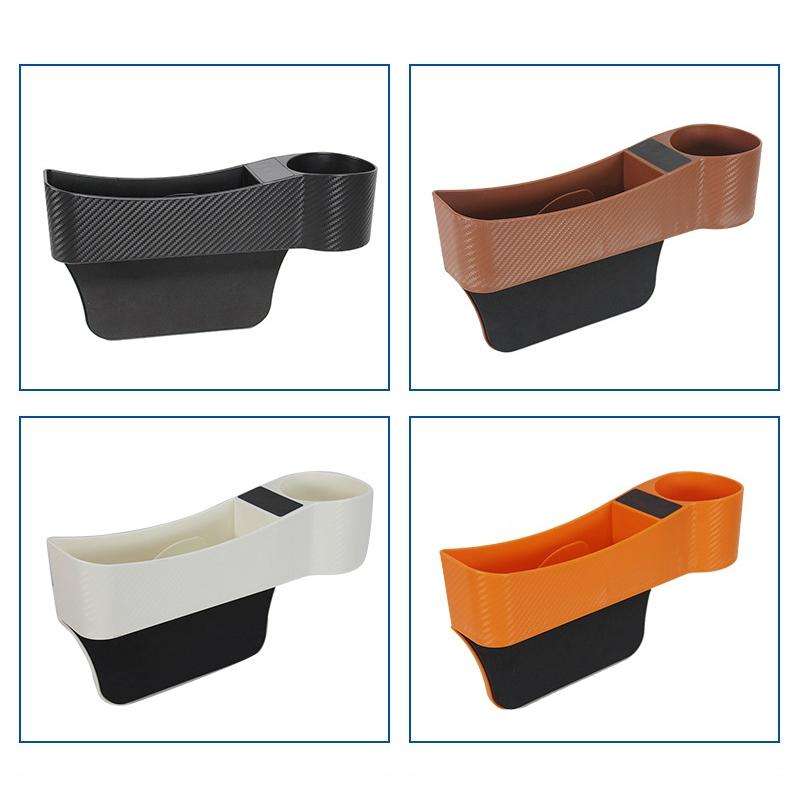 CARFU AC-2294 Car Seat Gap Multi-function Storage Box(White)
