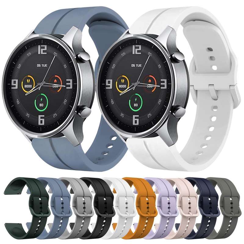 For Xiaomi MI Watch Color 22mm Loop Silicone Watch Band(Black)